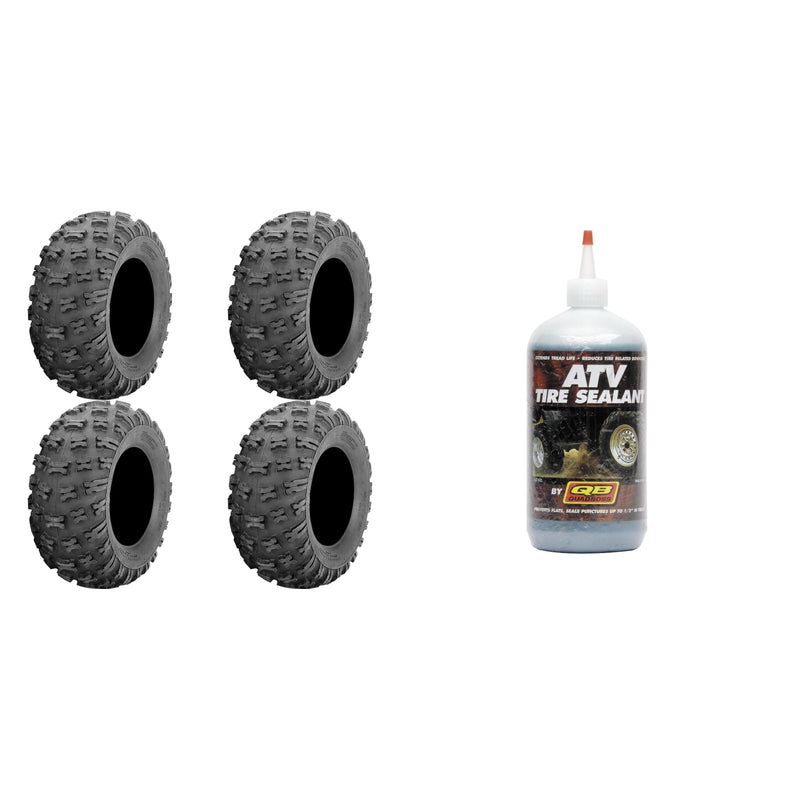 Load image into Gallery viewer, Set of 4 ATV Tires (Holeshot ATR Radial 25x10R-12 Front/Rear) with Sealant
