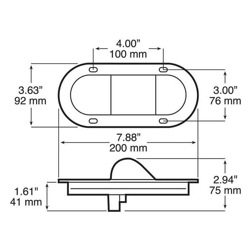 Load image into Gallery viewer, Oval LED Auxiliary/Mid-Turn Light - Flange Mount
