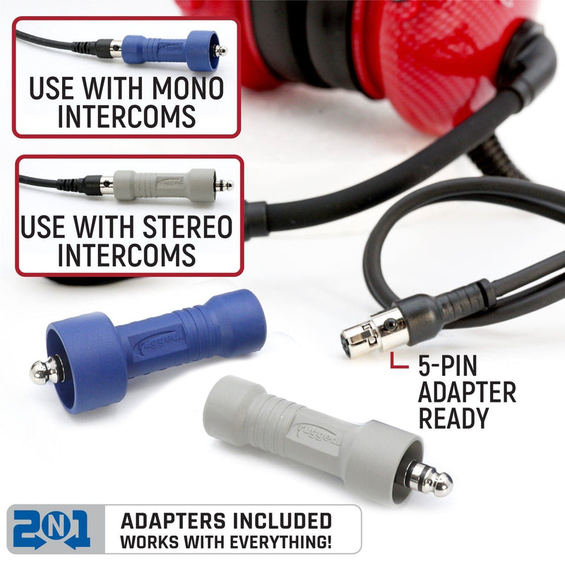 Load image into Gallery viewer, Rugged Radios Child Sized H22 Ultimate Over The Head (OTH) Headset for Intercoms H22-STX-KID
