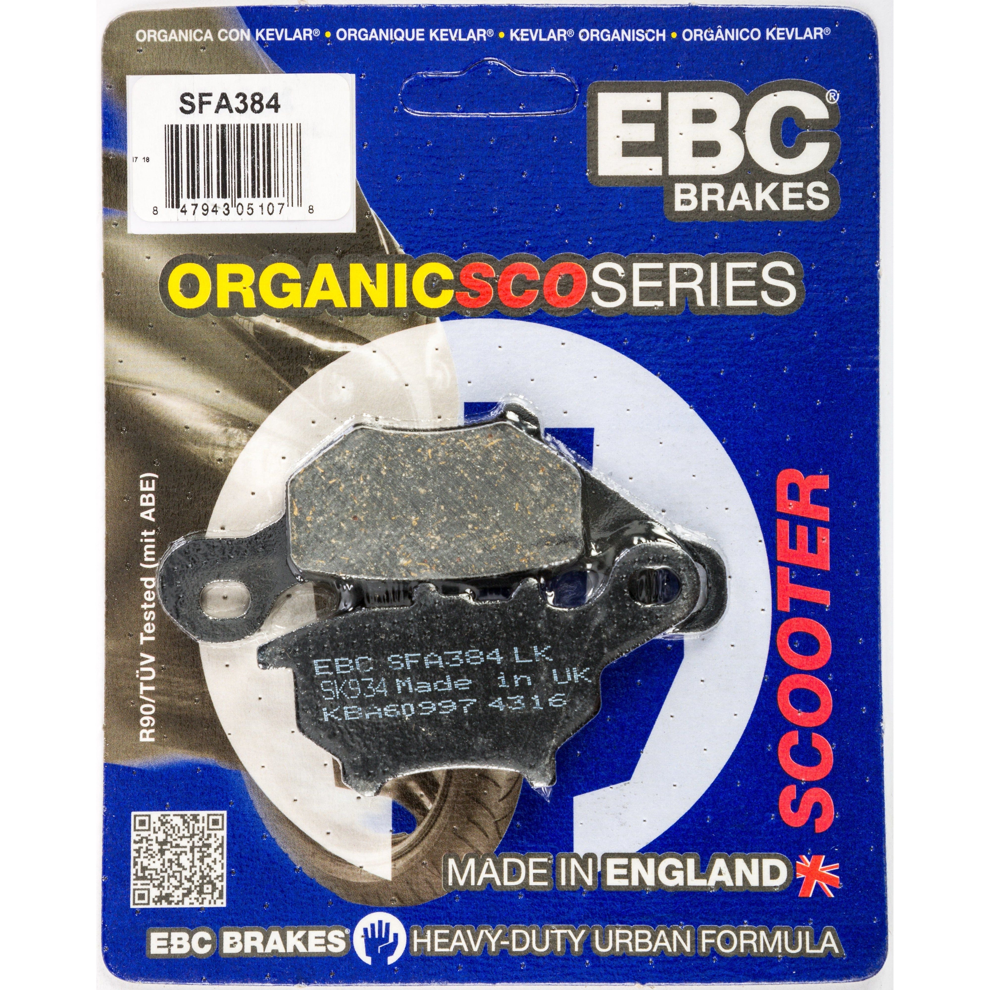 EBC 1 Pair Premium SFA Organic OE Replacement Brake Pads MPN SFA384