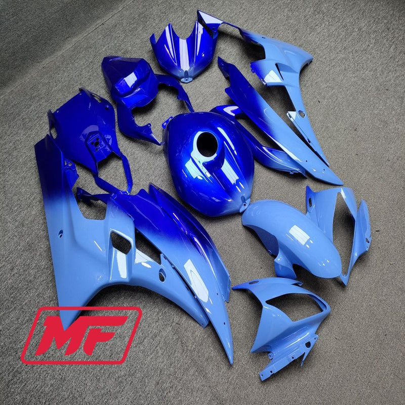 Load image into Gallery viewer, Monster Fairings Full Kit Yamaha YZF R6 06-07 Gloss Blue Gradient + Windshield + Gas Tank Cover
