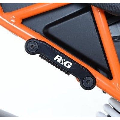 Load image into Gallery viewer, R&amp;G Racing Black Footrest Delete Blanking Plate Kit For 2015-2016 KTM 390 RC
