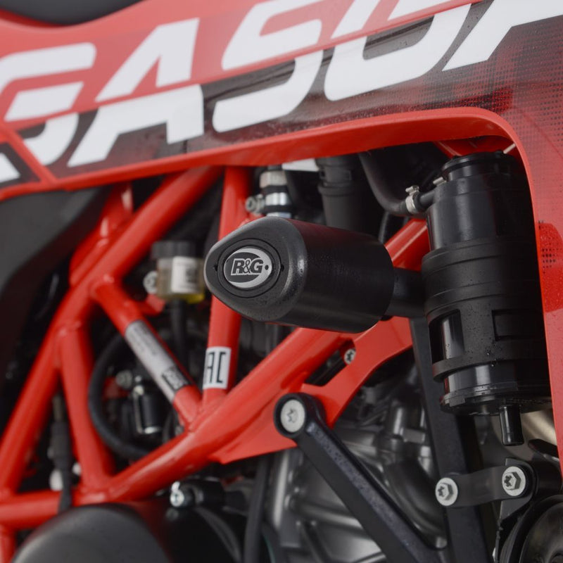 Load image into Gallery viewer, R&amp;G Racing Black Aero Style Crash Protection Bobbins For 2023-2024 GAS GAS SM700
