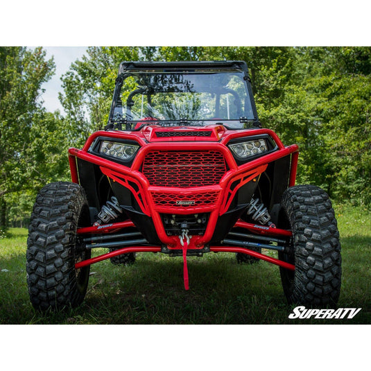SuperATV Polaris RZR XP Turbo High-Clearance Lower A-Arms Red Non-Adjustable Pivot Blocks AA-P-RZRXPT-HC-NAP-SBJ-B2-03