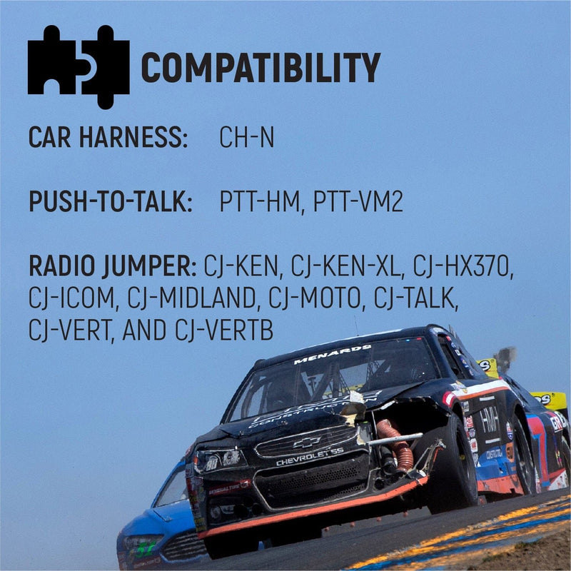 Load image into Gallery viewer, Rugged Radios NASCAR 3C Wired Open Face Helmet Kit with M102 Military Mic HK-NF
