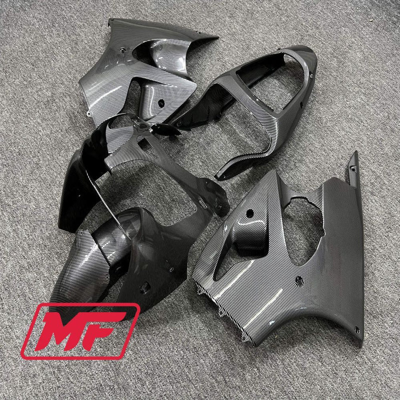 Load image into Gallery viewer, Monster Fairings Full Kit Kawasaki ZX-6R 00-02 Carbon Fiber Style + Windshield + Gas Tank Cover
