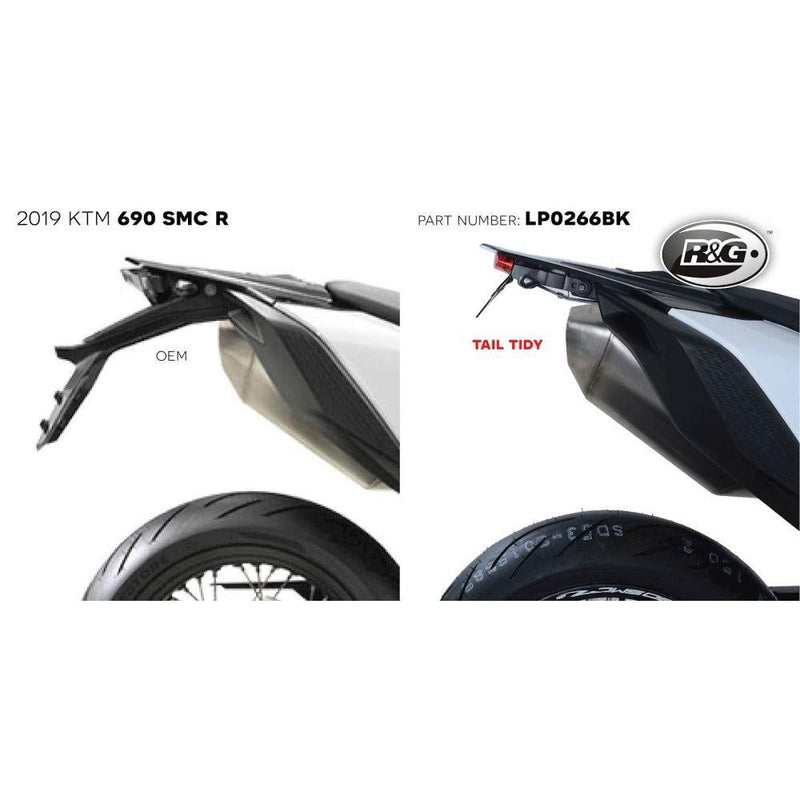 Load image into Gallery viewer, R&amp;G Racing Black Tail Tidy License Plate Holder LP0266BK

