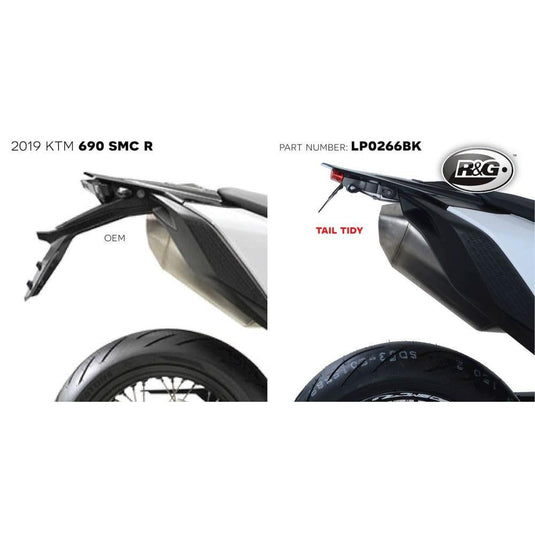 R&G Racing Black Tail Tidy License Plate Holder LP0266BK
