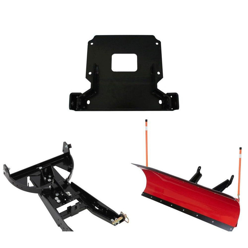 Load image into Gallery viewer, Denali Black UTV Snow Plow Kit For Polaris Ranger Crew 1000 Diesel 2016-2018
