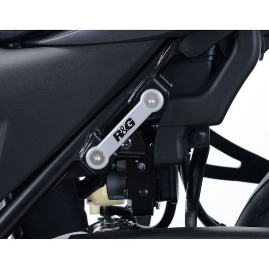 R&G Racing Black Footrest Delete Blanking Plates For 2016-2018 Suzuki SV650 Unfaired