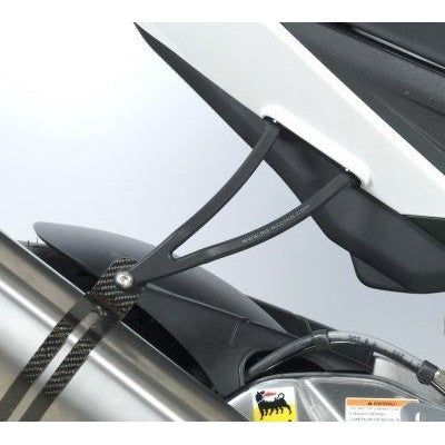 Load image into Gallery viewer, R&amp;G Racing Black Exhaust Hanger For 2009-2014 Aprilia RSV4 Factory
