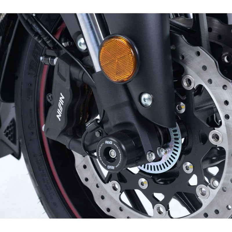 Load image into Gallery viewer, R&amp;G Racing Black Fork Protectors For 2017-2021 Suzuki GSXS750 FP0196BK
