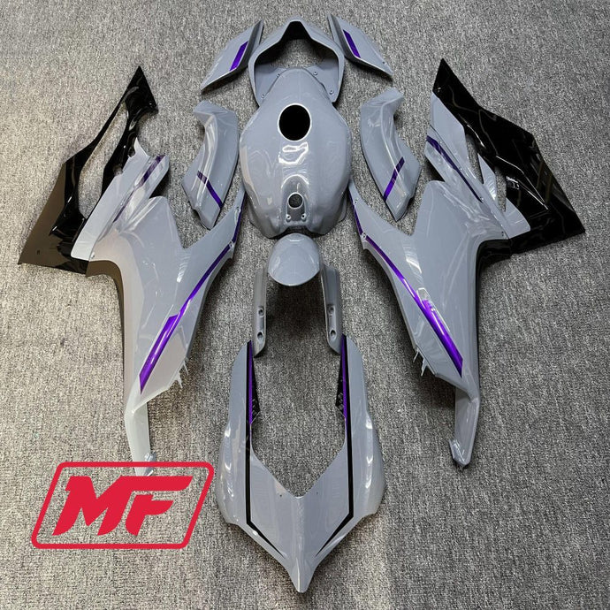 Monster Fairings Full Kit Ducati PANIGALE V2 20-22 Purple Grey and Black + Windshield + Gas Tank Cover