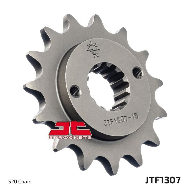 JT Sprockets Front Steel Countershaft Sprocket 15 Tooth 15T 520 Chain For Kawasaki Ninja ZX6R ZX636 A1P 2002 JTF1307.15