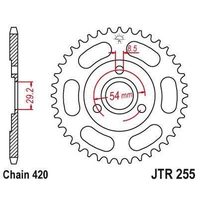 Load image into Gallery viewer, JT Sprockets Rear Steel Sprocket 37 Tooth 37T 420 Chain JTR255.37
