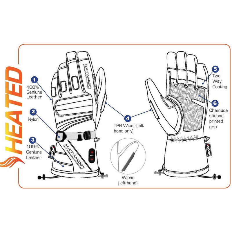 Load image into Gallery viewer, Katahdin Heated Snowmobile Gloves 3XL 100% Waterproof Genuine Leather
