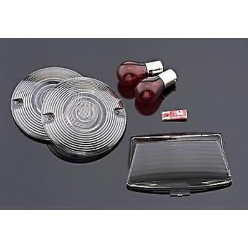Kuryakyn Rear Smoked Tint Turn Signal Fender Tip Light Lens Kit Harley Touring