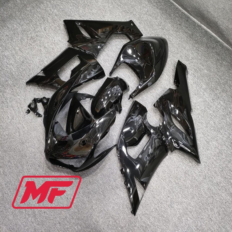Load image into Gallery viewer, Monster Fairings Full Kit Kawasaki ZX-6R 05-06 Gloss Black + Windshield + Gas Tank Cover
