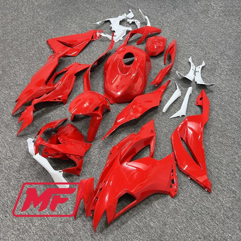 Load image into Gallery viewer, Monster Fairings Full Kit Kawasaki ZX-6R 19-23 Red and White + Windshield + Gas Tank Cover
