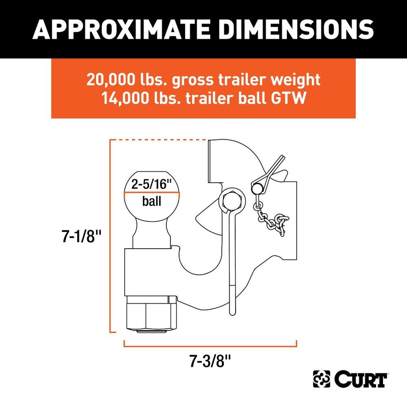 Load image into Gallery viewer, SecureLatch Ball &amp; Pintle Hitch (2-5/16" Ball, 20,000 lbs.) - 4 Bolt Mount
