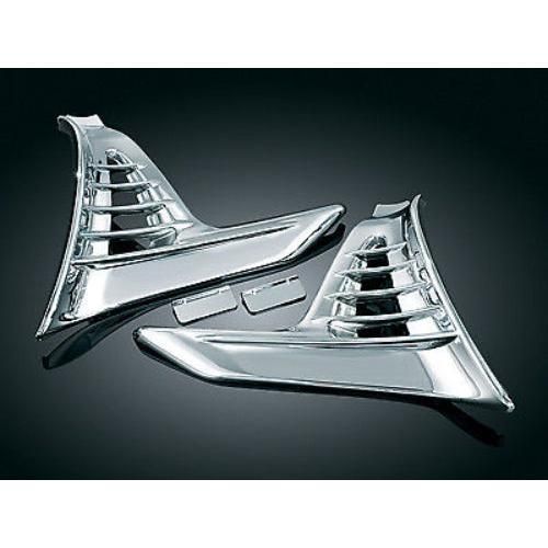 Load image into Gallery viewer, Kuryakyn Chrome Louvered Chrome Battery Box Covers Trim Honda Goldwing 2010 1800
