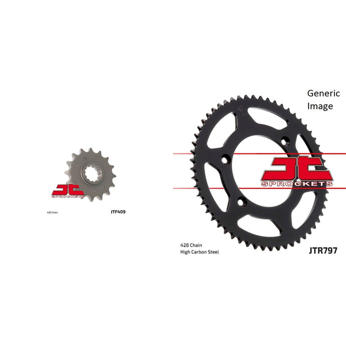 Front and Rear Steel Sprocket Kit for OffRoad SUZUKI DR-Z125L 2003-2015