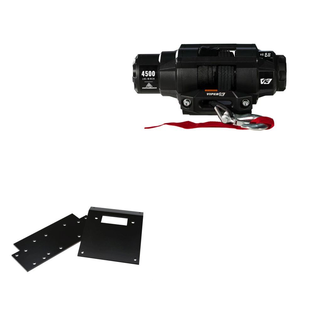 Viper 4500lbs V3 Winch Black Rope With Mount For Honda Foreman Rubicon 500 2002-2004