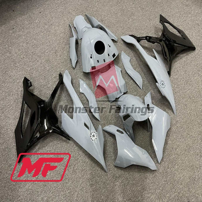 Monster Fairings Full Kit BMW S1000RR 19-22 Cement Grey and Black + Windshield + Gas Tank Cover
