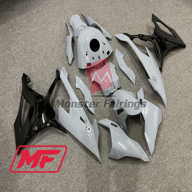 Load image into Gallery viewer, Monster Fairings Full Kit BMW S1000RR 19-22 Cement Grey and Black + Windshield + Gas Tank Cover
