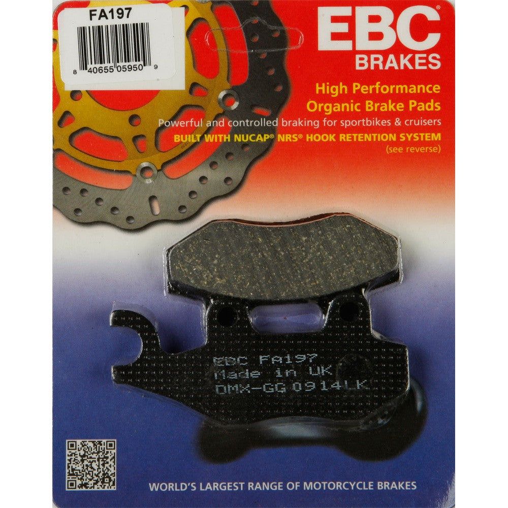 EBC 1 Pair FA Series Organic Replacement Brake Pads MPN FA197