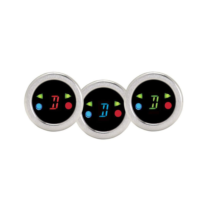 Round digital gear shift indicator with indicators, 1 1/2