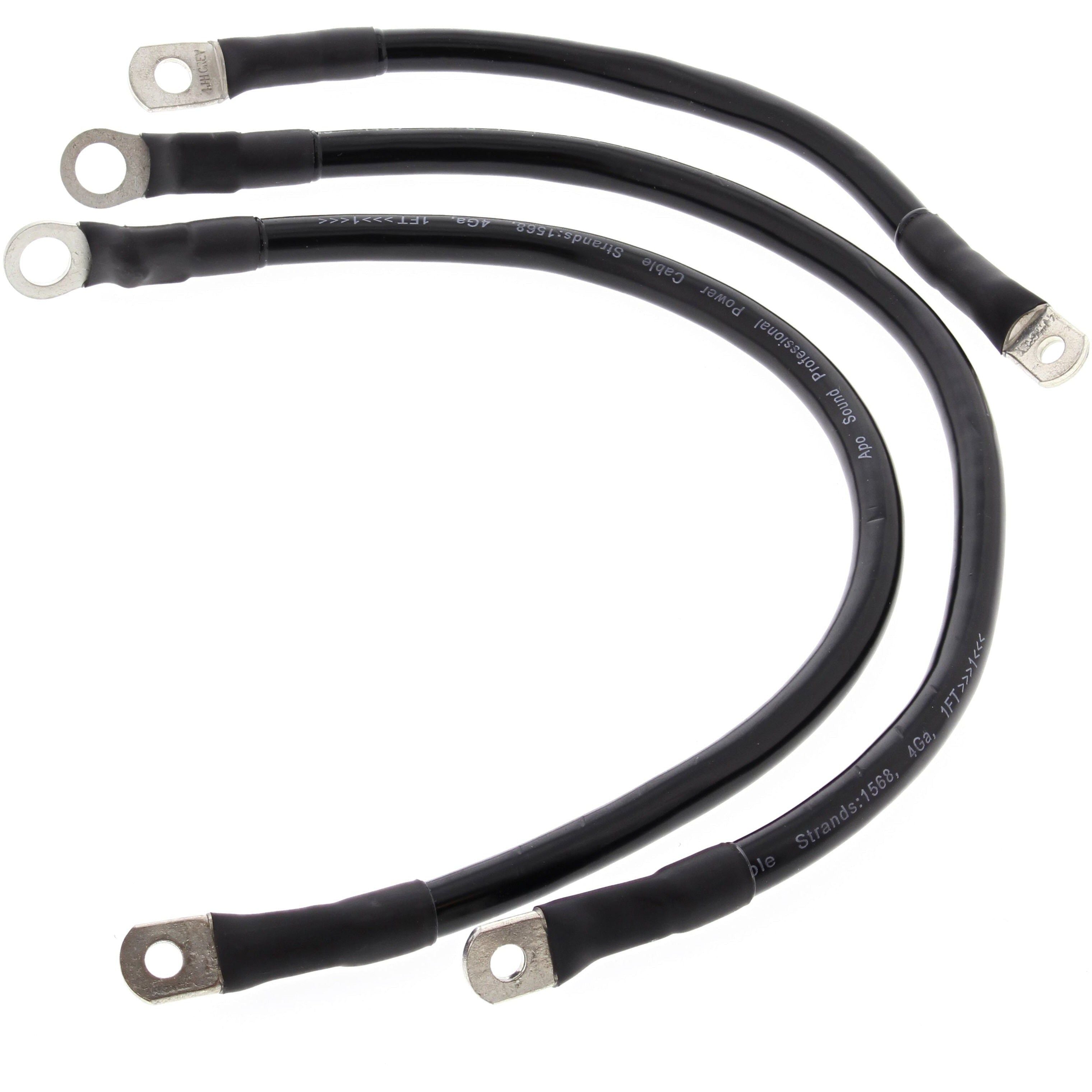 All Balls Black Hi-Performance 4 Gauge Battery Cables 79-3006-1