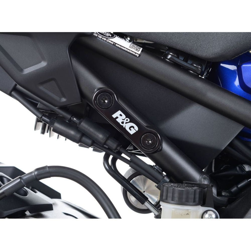 Load image into Gallery viewer, R&amp;G Racing Black Rear Foot Rest Delete Blanking Plates For 2018-2024 Yamaha MT-10
