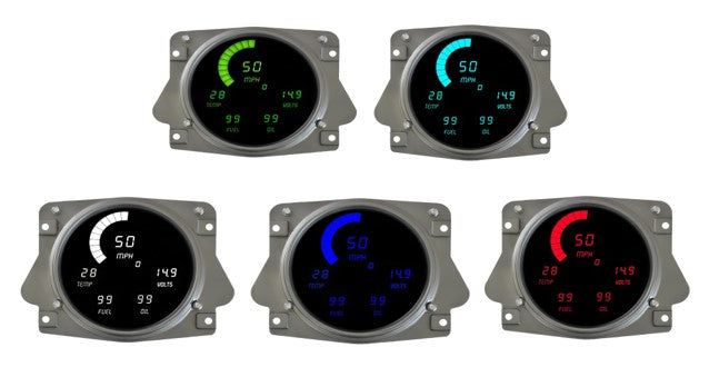 Load image into Gallery viewer, Intellitronix Teal OEM Replacement Digital LED Gauge Panel For Ford Bronco 1966-1977
