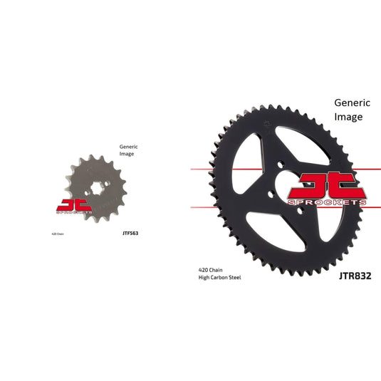 JT SPROCKETS Front and Rear Steel Sprocket Kit for OffRoad YAMAHA YZ80 1976