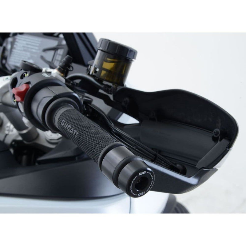 Load image into Gallery viewer, R&amp;G Racing Black Bar End Sliders For 2015-2017 Ducati Multistrada 1200
