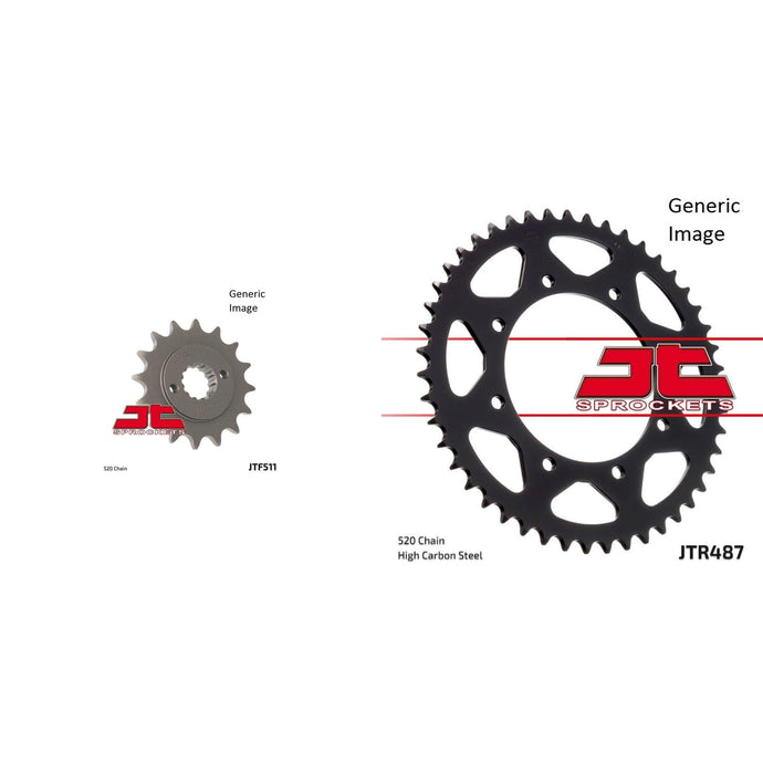 Front and Rear Steel Sprocket Kit for OffRoad KAWASAKI KLX650C 1993-1996