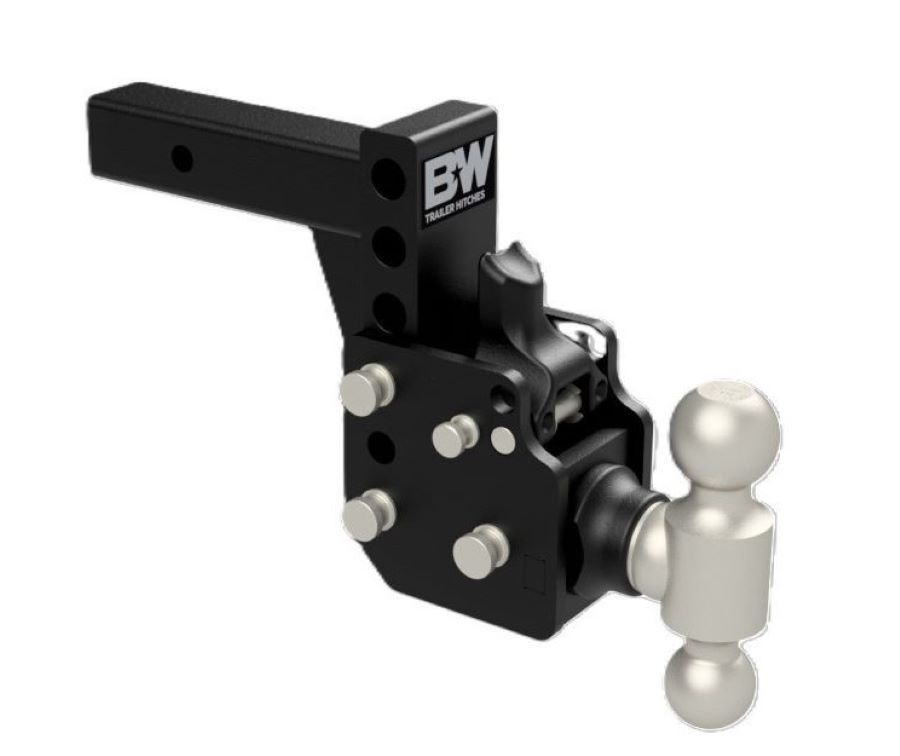 B&W Tow & Stow Dual Ball Pintle Hitch - 6 Inch Drop, 4 Inch Rise, 16,000 GTW - Fits 2 Inch Receivers