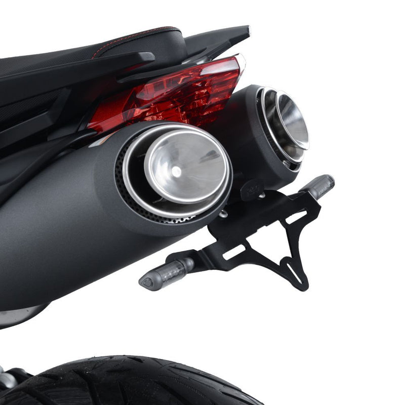 Load image into Gallery viewer, R&amp;G Racing Black Tail Tidy License Plate Holder For 2008-2016 Aprilia Shiver 750
