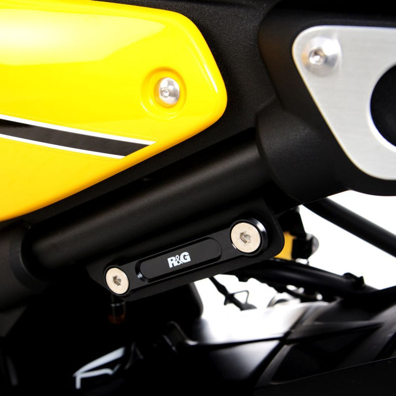 Load image into Gallery viewer, R&amp;G Racing Black Footrest Delete Blanking Plates LHS BLP0127BK
