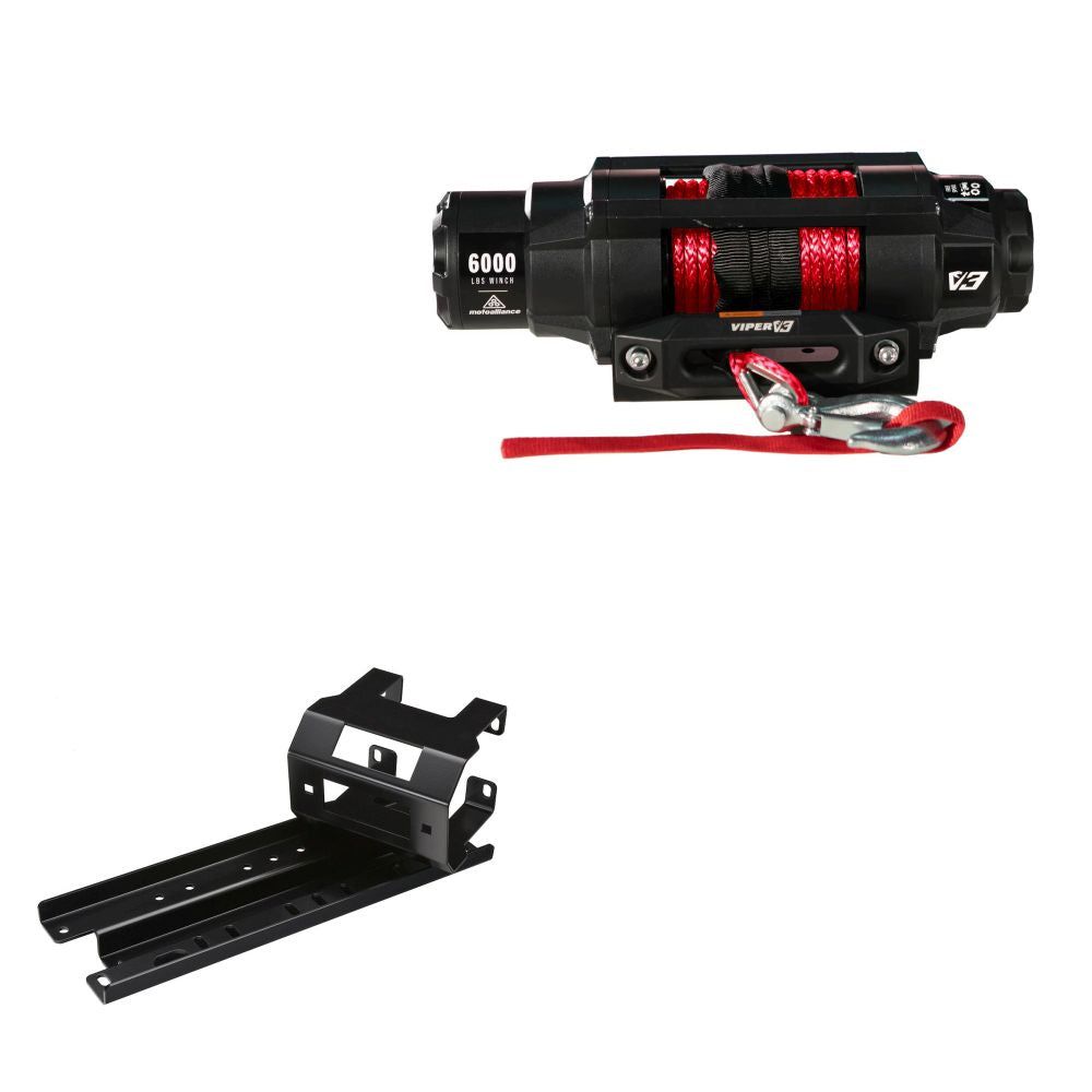 Viper 6000lbs V3 Winch Red Rope With Mount For Polaris Sportsman X2 570 2006