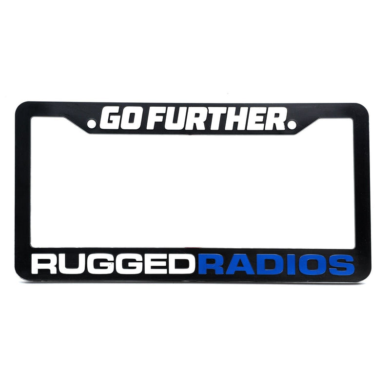 Load image into Gallery viewer, Rugged Radios Go Further Rugged Radios License Plate Frames for Cars, Trucks, and Motorcycles
