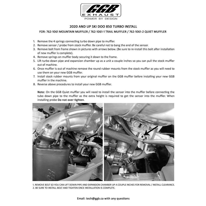 Load image into Gallery viewer, GGB Exhaust Mountain Muffler For 2020-2022 Ski-Doo Summit 850 Turbo 762-1061
