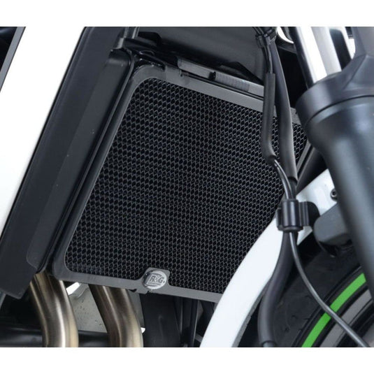 R&G Racing Black Aluminum Radiator Guard For 2017-2024 Kawasaki Vulcan S EN650
