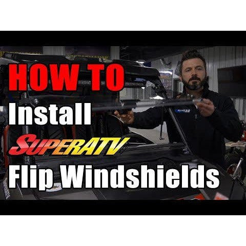 Load image into Gallery viewer, SuperATV Yamaha Viking Scratch Resistant Flip Windshield FWS-Y-VIK-001-70

