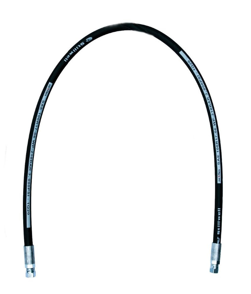 Load image into Gallery viewer, Stillwell Hydraulic Hose 32" Long, 3/8", #6 FJ Swivel, #6 FJ Swivel
