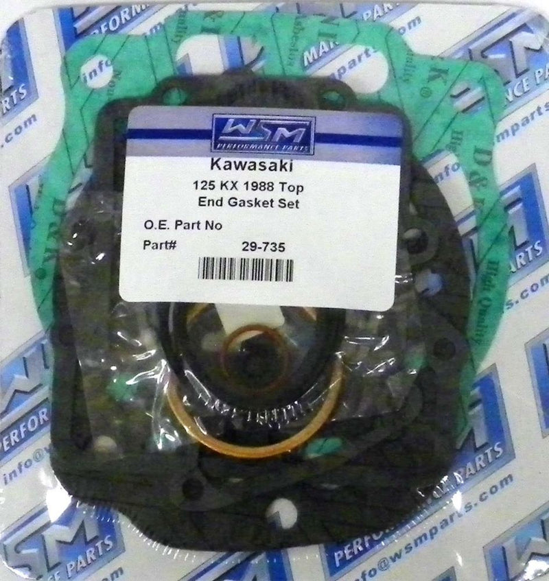 Load image into Gallery viewer, WSM Top End Gasket Kit For Kawasaki 125 KX 1988 29-735

