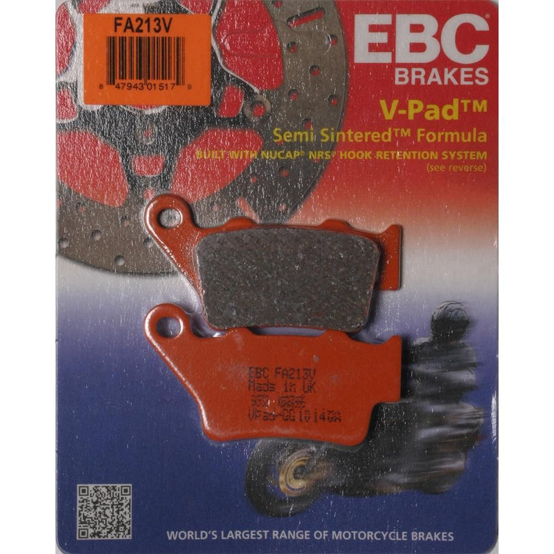 Load image into Gallery viewer, EBC 1 Pair V-Pad Semi-Sintered Touring Brake Pads MPN FA213V
