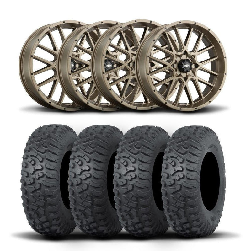 Load image into Gallery viewer, ITP Hurricane 15&quot; Bronze Wheels And Terra Hook Tires [32x10-15]
