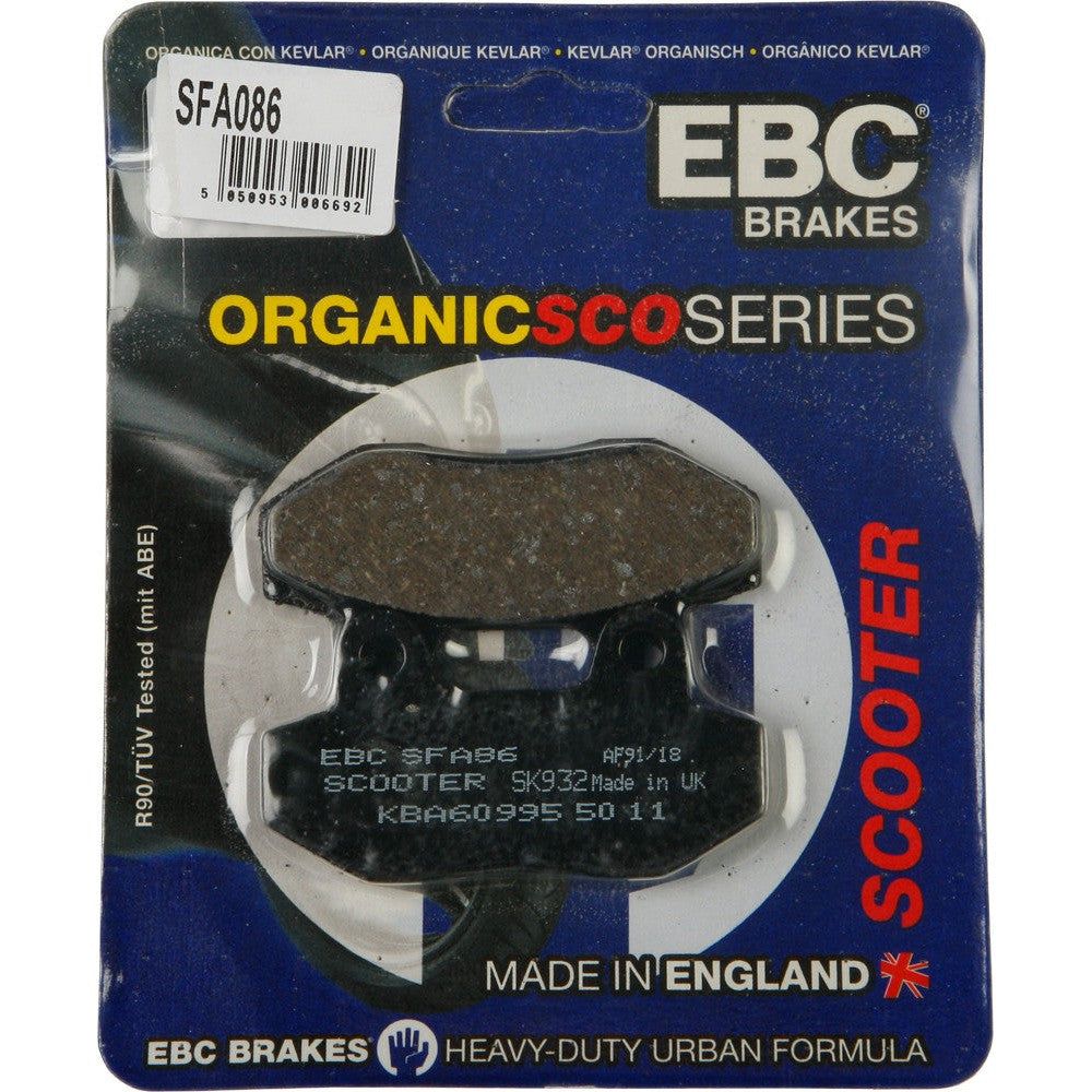 EBC 1 Pair Premium SFA Organic OE Replacement Brake Pads MPN SFA86